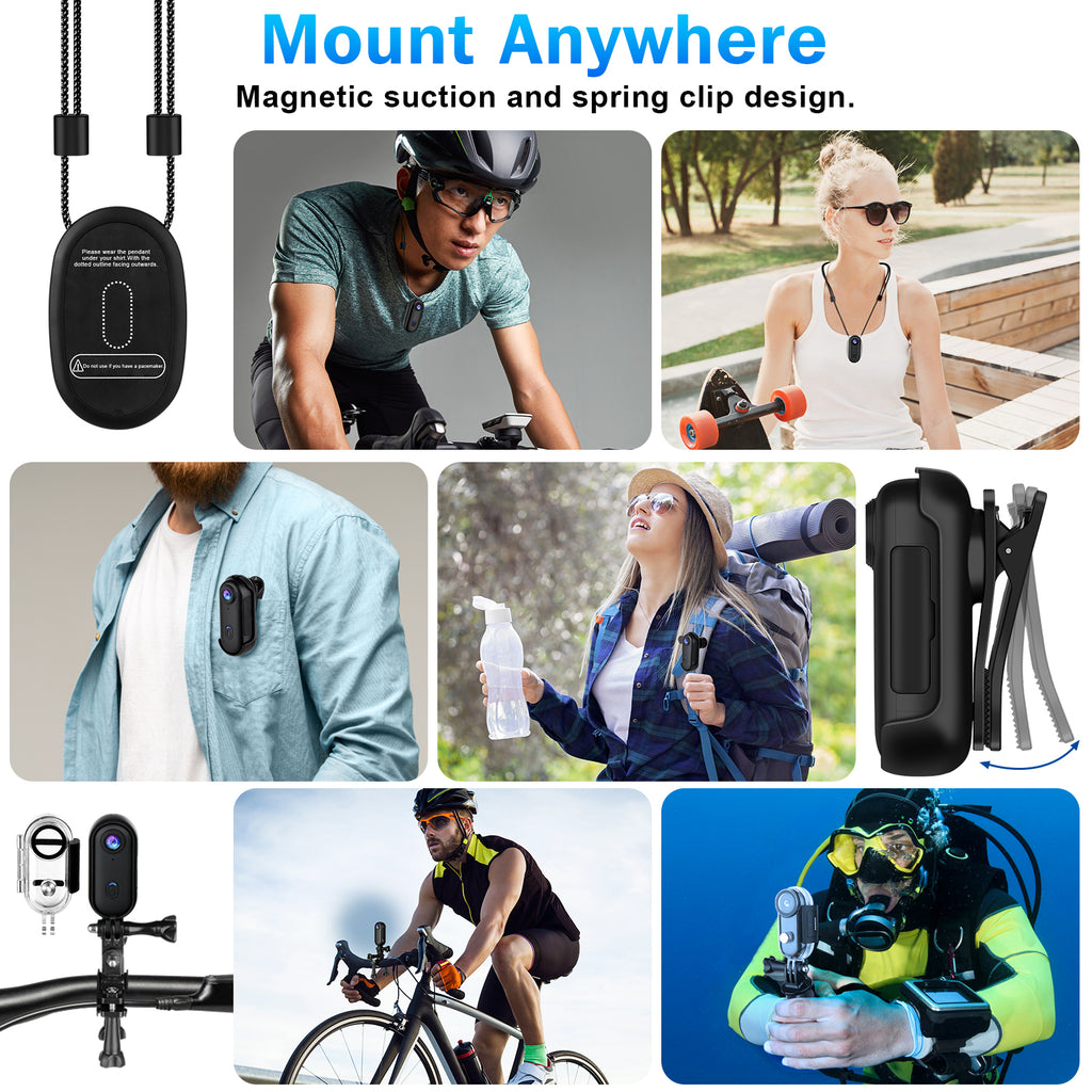 i3 4K Thumb Action Camera, Tiny Size, Mount Anywhere, Small Body Camer