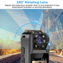 Body Camera with Audio and Video Recording, 6 Hours HD 1296P Body Cam with 180° Rotating Lens, Night Vision, 64G B9 Body Worn Camcorder, Personal Travel, Walking, Police Law Enforcement